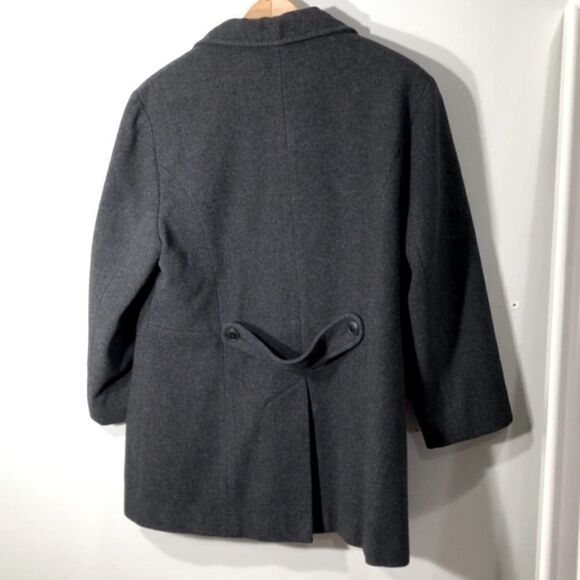 Jason Kole Charcoal Grey Double-Breasted Pea Coat — Size M - Picture 3 of 5